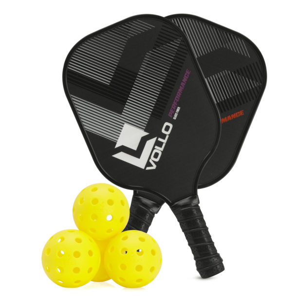 Kit Pickleball Vollo Performance com 2 Raquetes e 4 Bolas