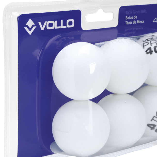 Bola de Tênis de Mesa Vollo 1 Estrelas com 06 Bolas Branca