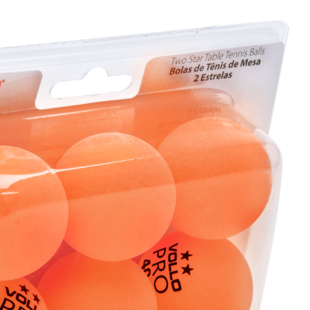 Bola de Tênis de Mesa Vollo 2 Estrelas com 06 Bolas Laranja