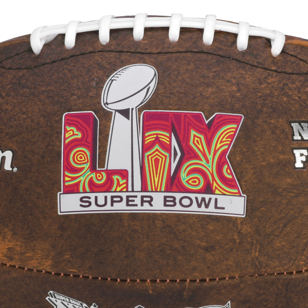 Bola De Futebol Americano Wilson NFL Super Bowl Lix Throwback