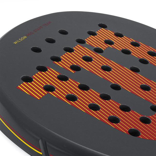 Raquete de Padel Wilson Pro Staff V2 Team Cinza e Vermelha