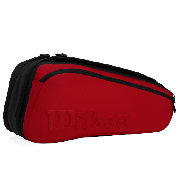 Raqueteira Wilson Super Tour X9 Clash V2.0 Preta e Vermelha