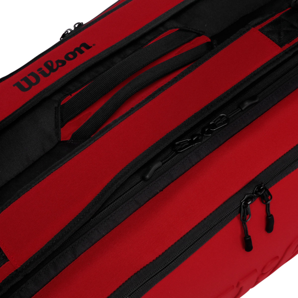 Raqueteira Wilson Super Tour X9 Clash V2.0 Preta e Vermelha