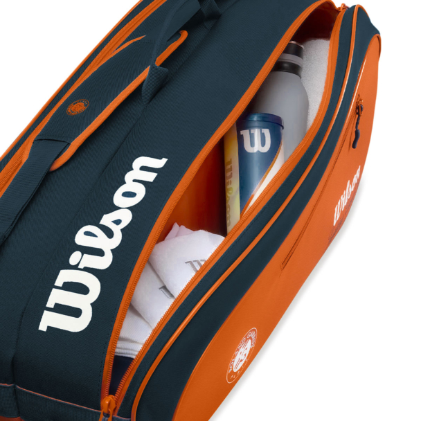 Raqueteira Wilson Roland Garros Team 6pk Laranja e Azul 2026