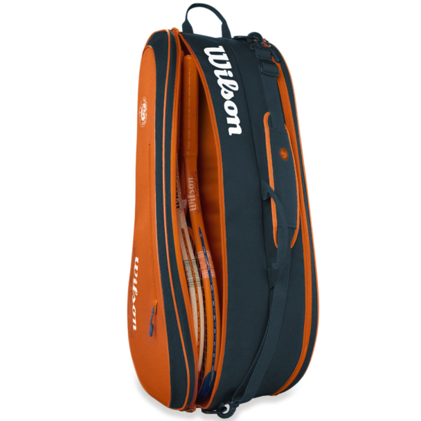 Raqueteira Wilson Roland Garros Team 6pk Laranja e Azul 2026