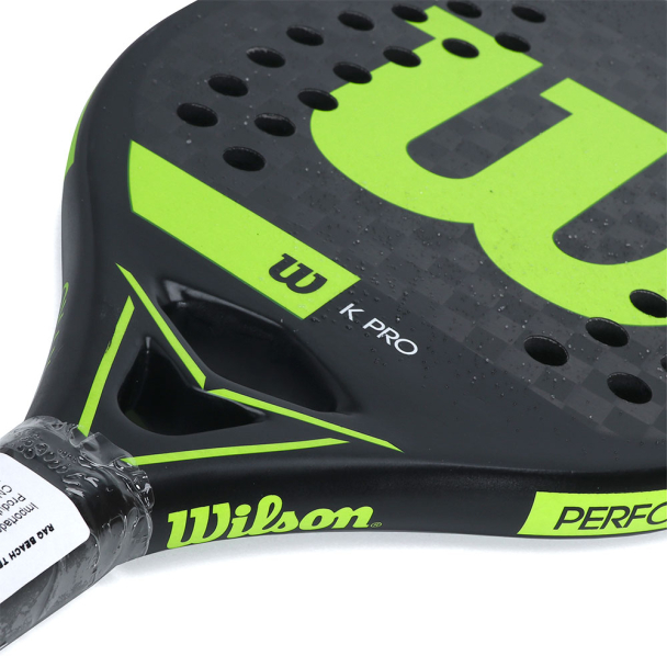 Raquete de Beach Tennis Wilson K Pro Preta e Limão