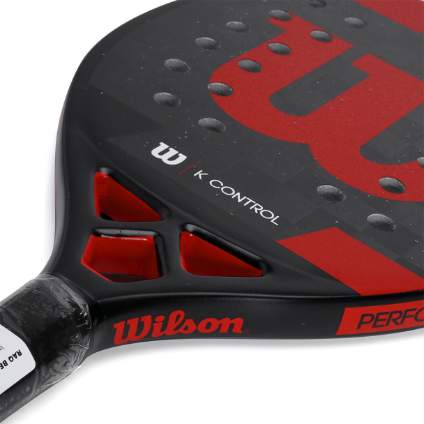 Raquete de Beach Tennis Wilson K Control Preta e Vermelha