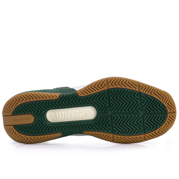 Tênis Wilson Rush Pro 5 All Court Branco e Verde - ProSpin.com.br