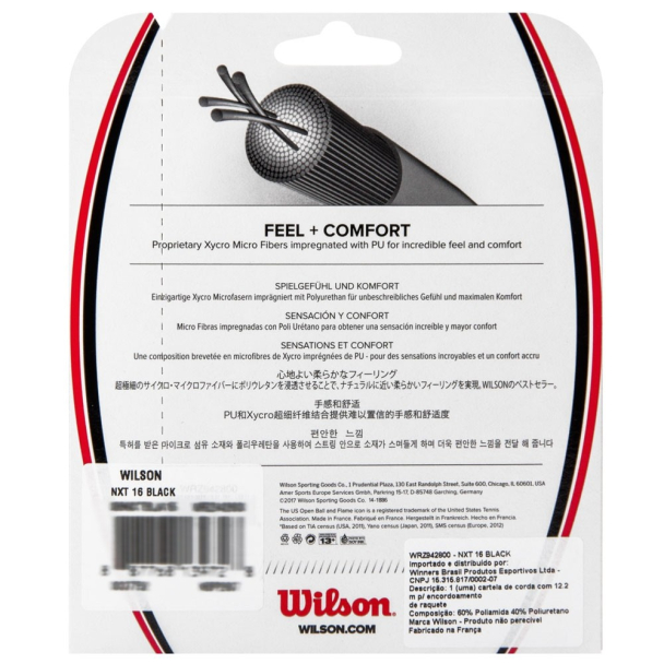 Corda Wilson Nxt 16L 1.30mm Preta Set Individual