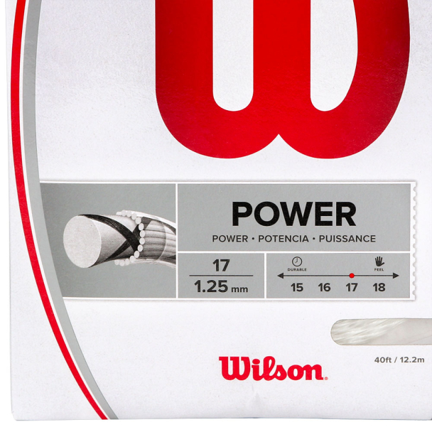 Corda Wilson Synthetic Gut Power 17L 1.25mm Branca Set Individual