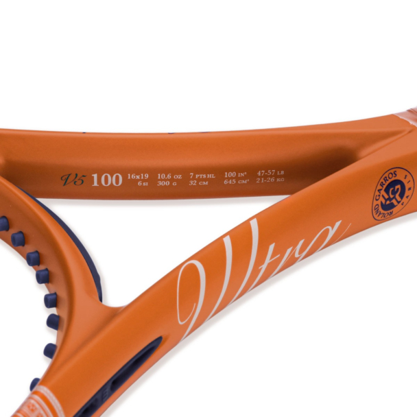Raquete De Tênis Wilson Ultra 100 V5 Roland Garros 2026 - ProSpin