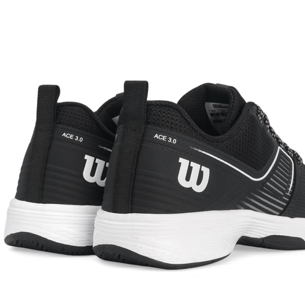 Tênis Wilson Ace 3.0 - All Court - Preto e Branco