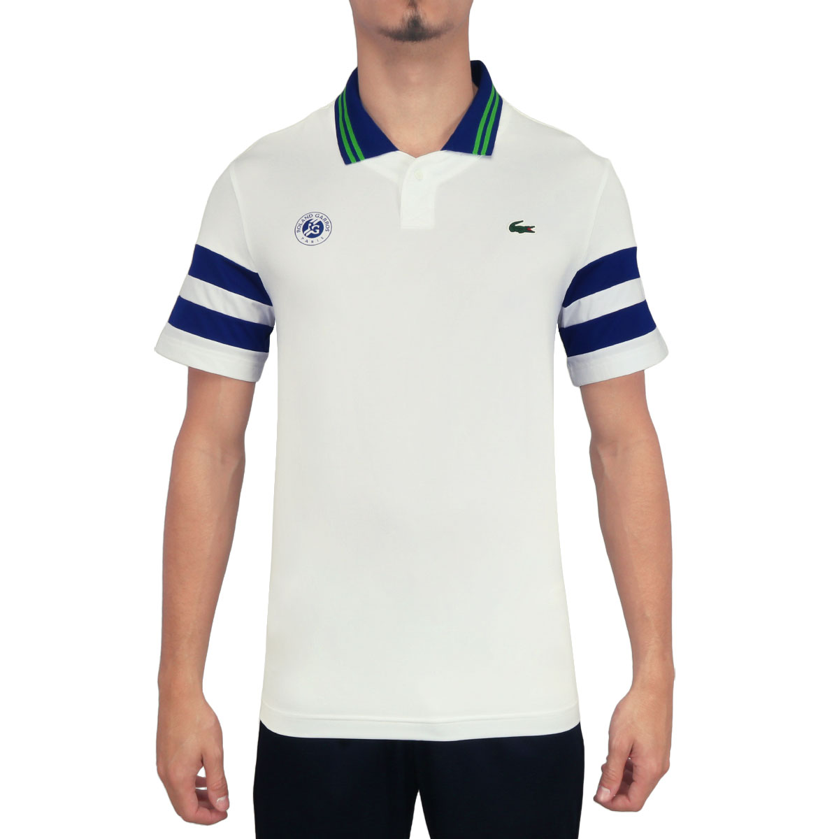 Camiseta Polo Lacoste Edicao Roland Garros Daniil Medvedev Branca ProSpin .br