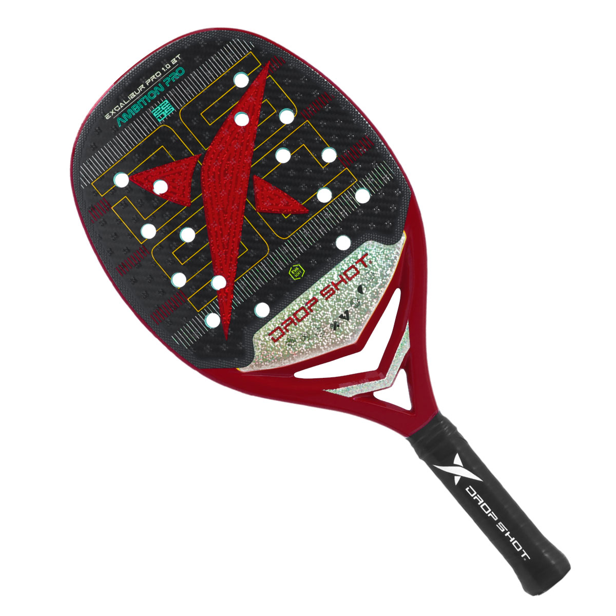 Raquete de Beach Tennis Drop Shot Conqueror 10.0 Soft